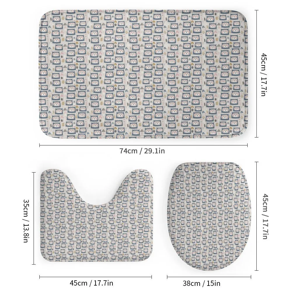 Childish Bear Faces Pattern — Detail 1