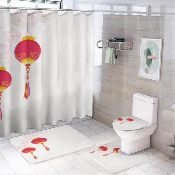 China New Year on a shower curtain