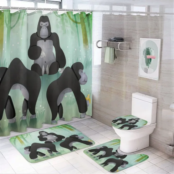 Chunky Woodland Creatures on a shower curtain