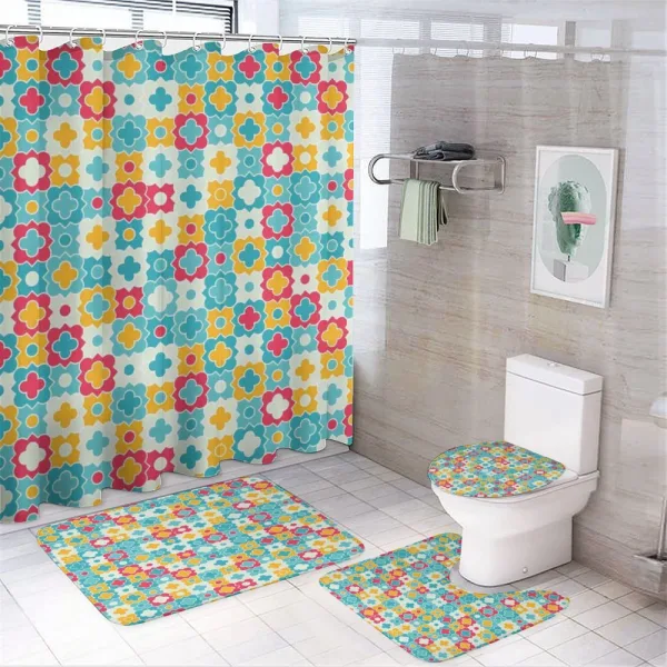 Clover Vivid Kids Design on a shower curtain
