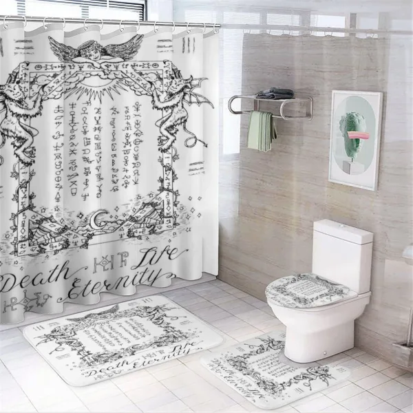 Gothic Medieval Magic on a shower curtain