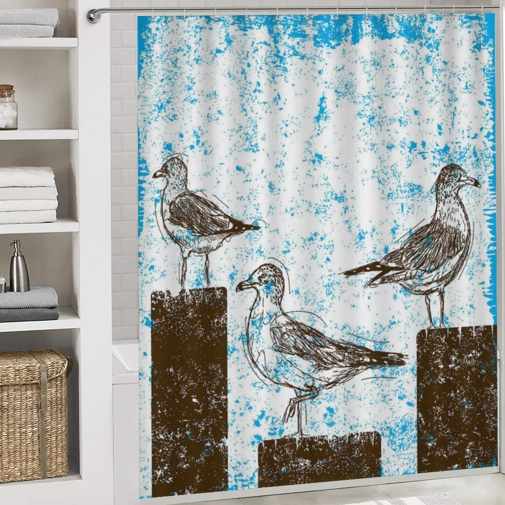 Grungy Sketch Seagulls — Detail 4