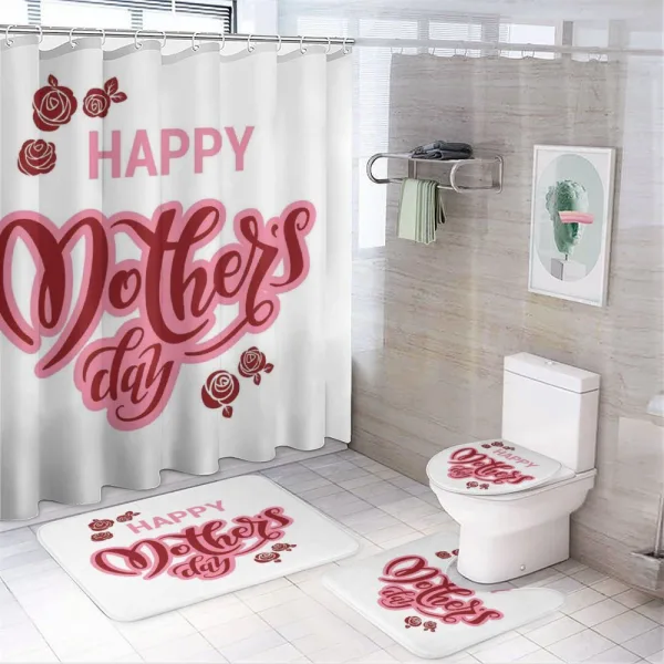 Happy Mothers Day Roses on a shower curtain
