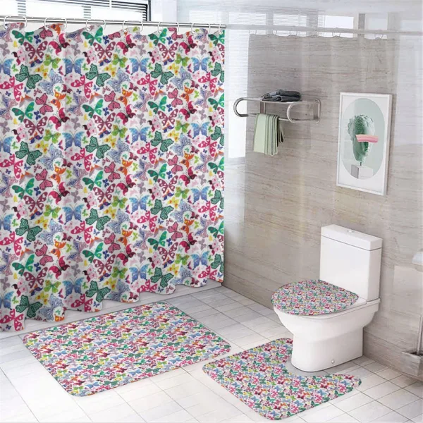Heart Wings Love on a shower curtain