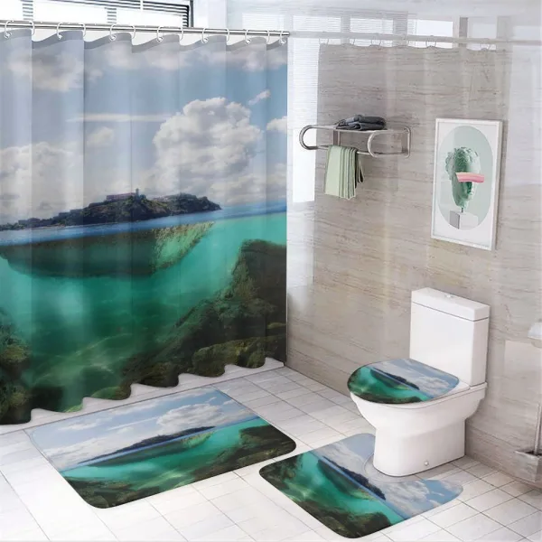 Misty Atlantic Ocean on a shower curtain