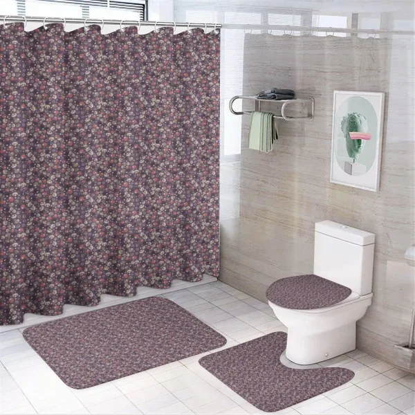 Mushrooms Onion Rings on a shower curtain