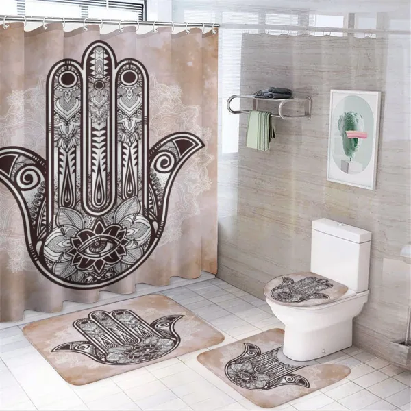 Mystic Mandala Eastern on a shower curtain