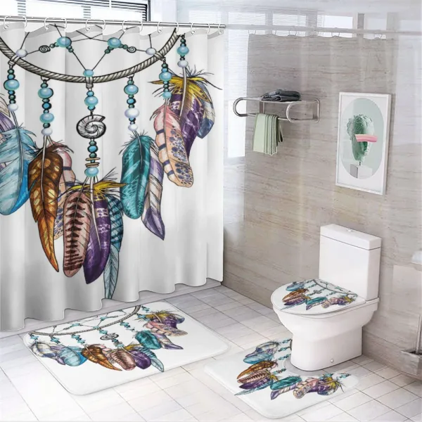 Ornate Dreamcatcher on a shower curtain