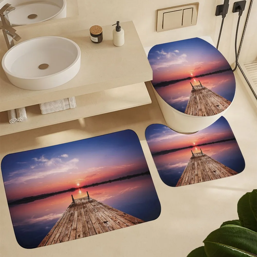 Panoramic Lake Old Pier Sunset — Detail 5