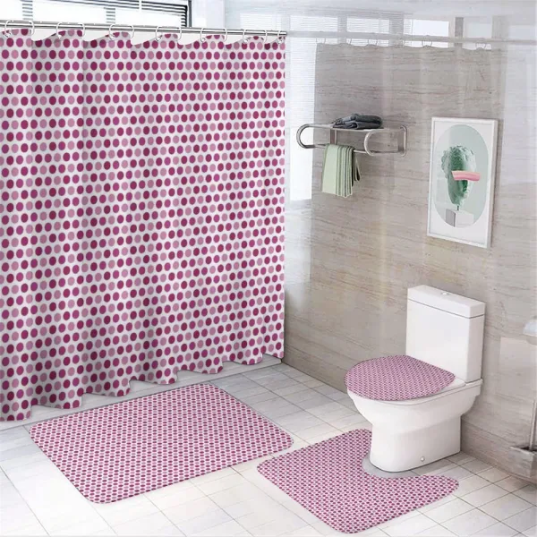 Retro Style Little Spots on a shower curtain
