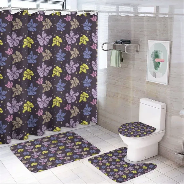 Surreal Vivid Flower Petals on a shower curtain