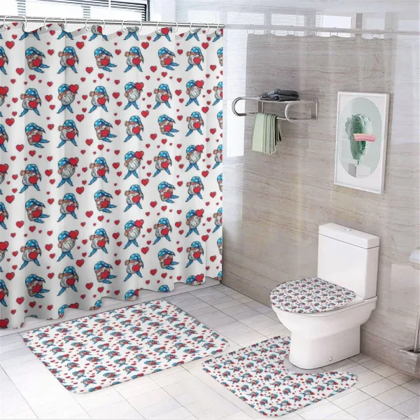 Valentines Day Romantic Theme on a shower curtain