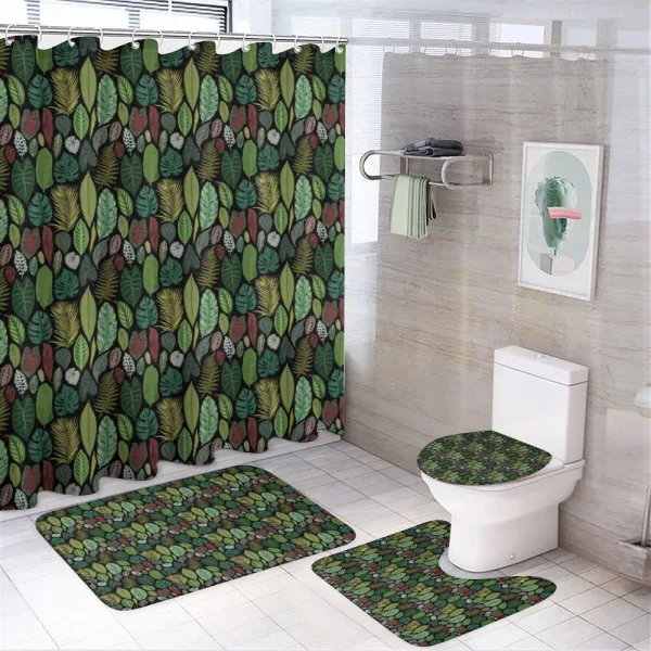 Variety of Vintage Leaves on a shower curtain
