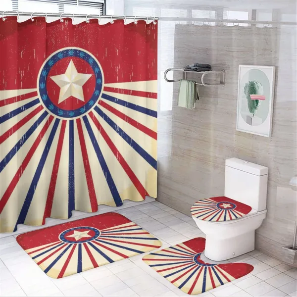 Vintage Stripes on a shower curtain
