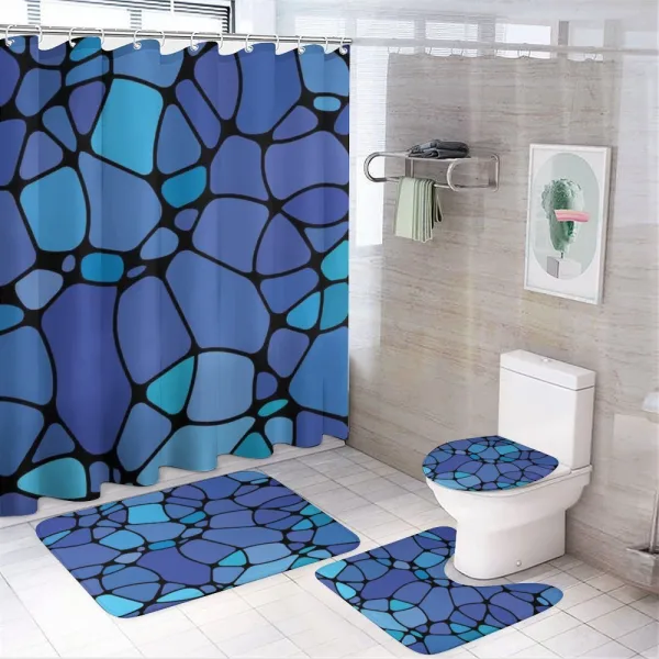 Blob Look Forms on a shower curtain