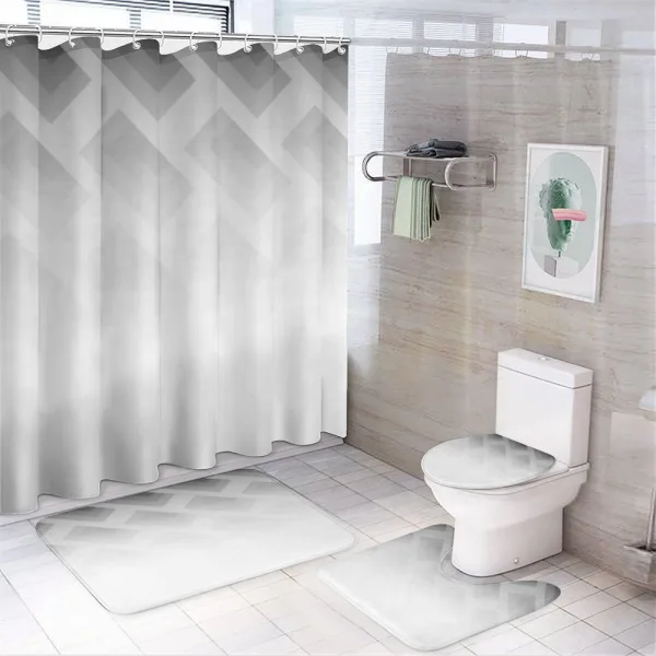 Blur Square Shapes on a shower curtain