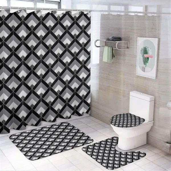 Boho Geometrical on a shower curtain