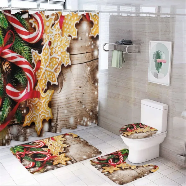 Cookies Candy Canes on a shower curtain