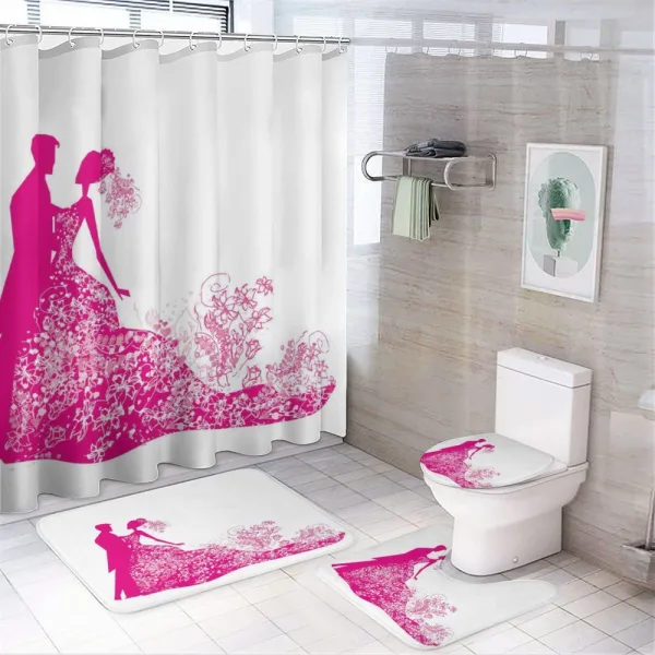 Dancing Couple Wedding on a shower curtain