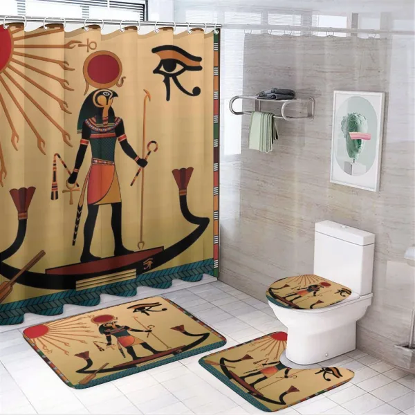 Design on a shower curtain