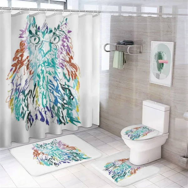 Feathers Eyes Vision on a shower curtain