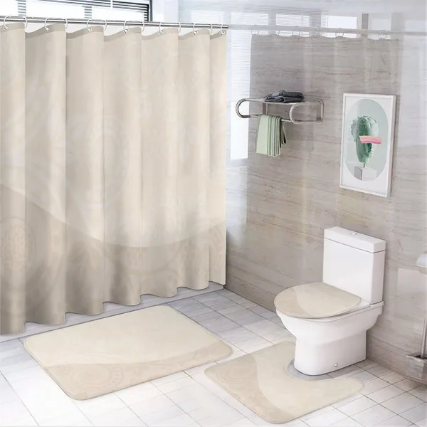Floral Bloom Curves on a shower curtain