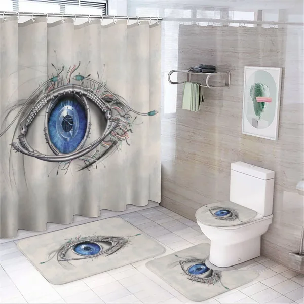 Futuristic Mechanic Sight on a shower curtain
