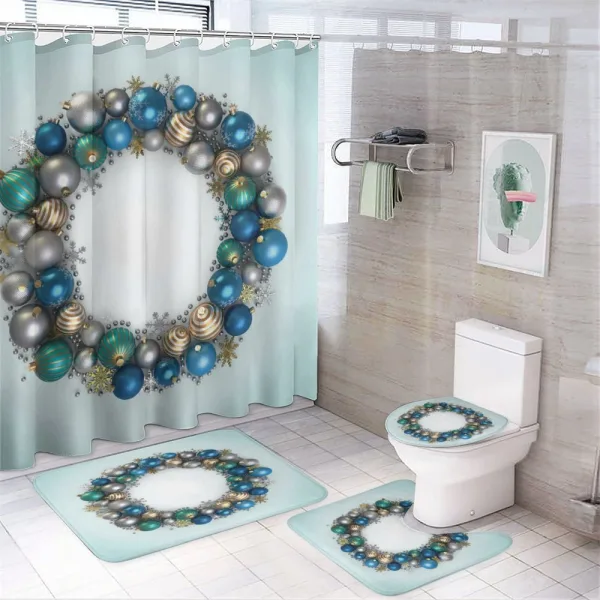 New Years Ornament on a shower curtain
