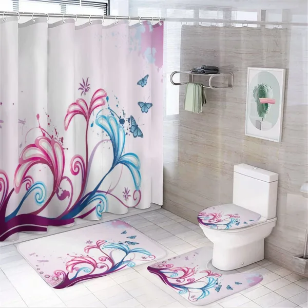 Spring Style Design on a shower curtain