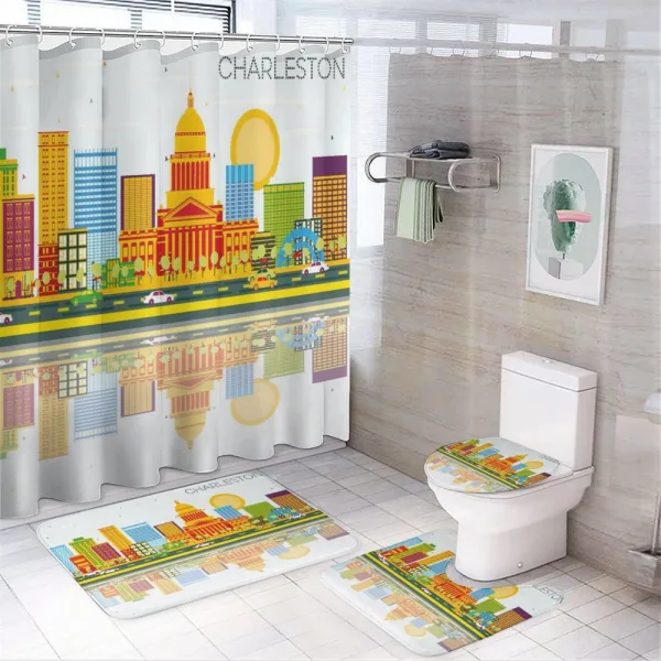 West Virginia Business on a shower curtain