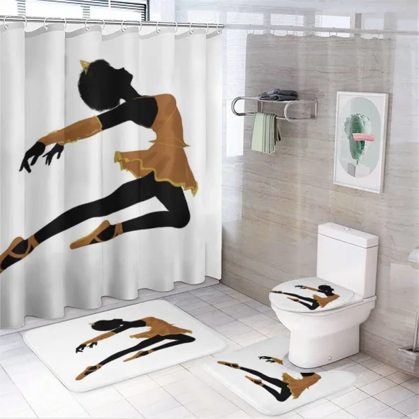 Ballerina Tutu Pointe on a shower curtain