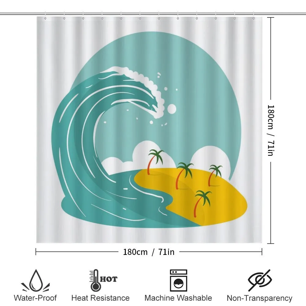 Big Wave and Palms — Detail 2