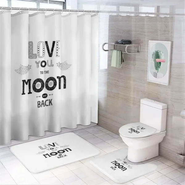 Boho Hipster Sketch Art on a shower curtain