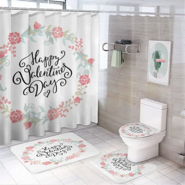 Buds Roses Tulip on a shower curtain