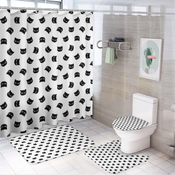 Cat Portraits on a shower curtain