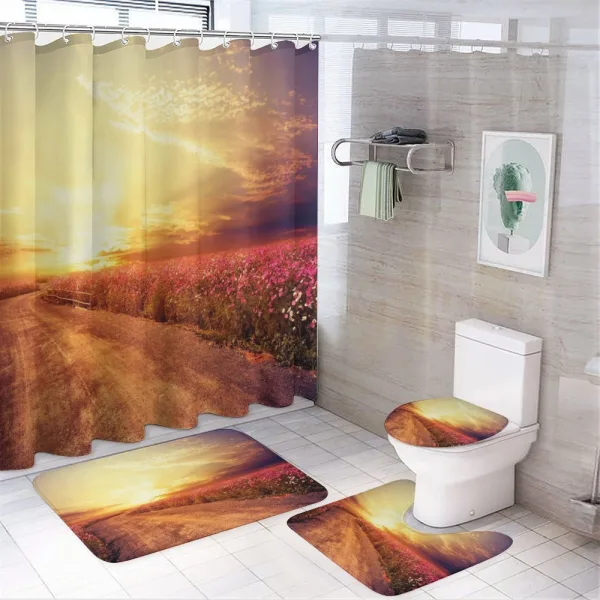 Cosmos Flower Field on a shower curtain