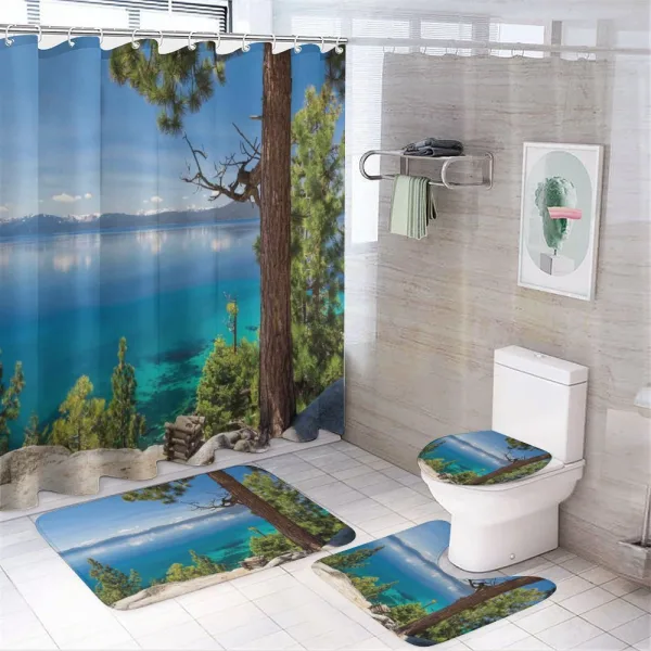 East Shore of Lake on a shower curtain