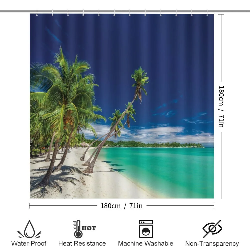 Exotic Beach and Coconut Trees — Detail 2