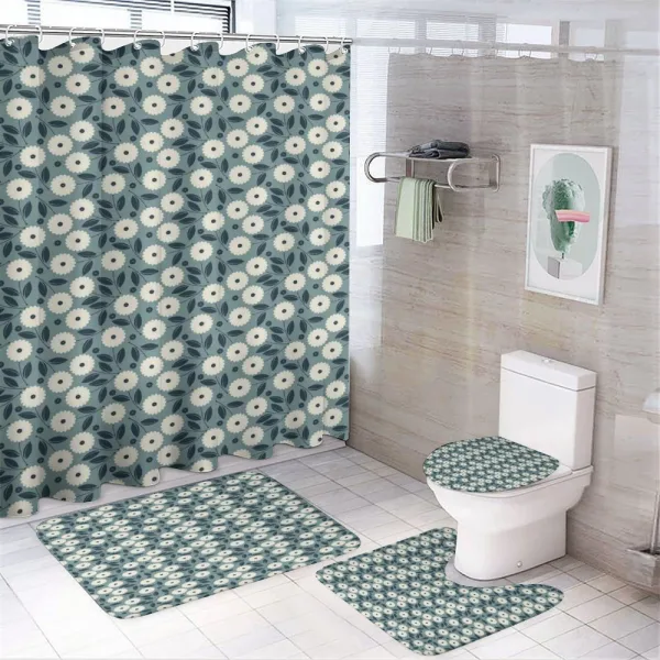 Garden Art Bouquet on a shower curtain
