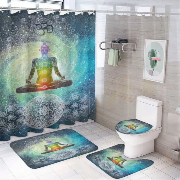 Mandala Zen Chakra Motif on a shower curtain