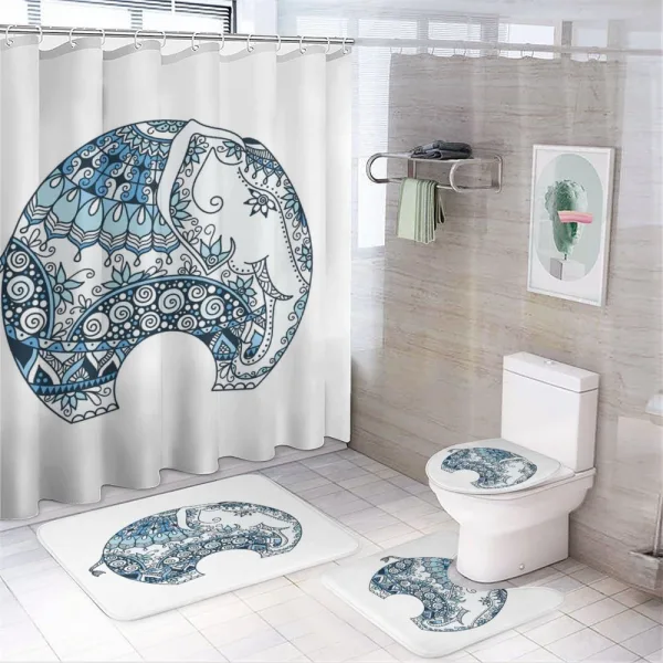 Mehndi on a shower curtain