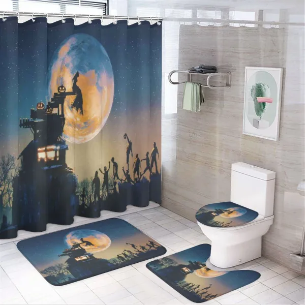 Moon Halloween Queen on a shower curtain