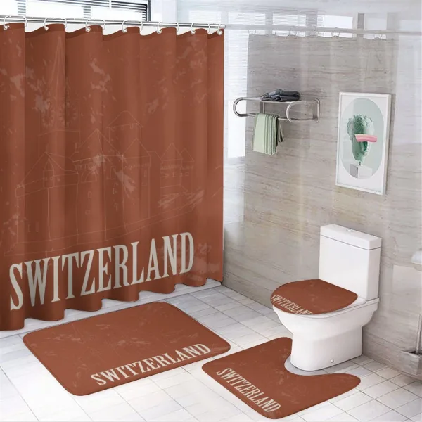 Outline Classic Design on a shower curtain
