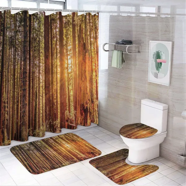 Redwoods Forestry on a shower curtain