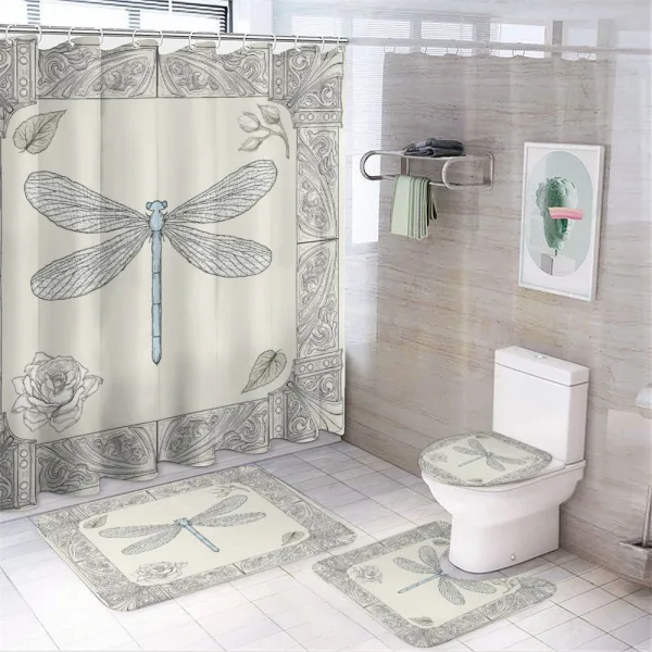 Royal Rose Petals on a shower curtain