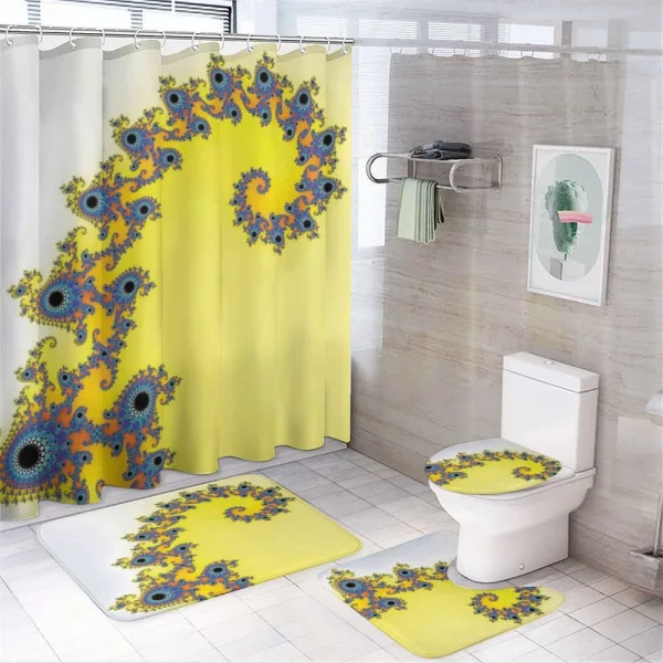 Trippy Seahorse Pattern on a shower curtain