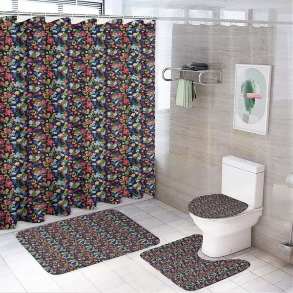 Watercolor Daisy Petals on a shower curtain
