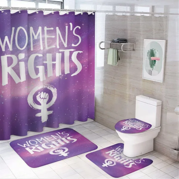 Womens Rights and Fist on a shower curtain