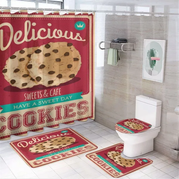 Chocolate Chip on a Poster on a shower curtain