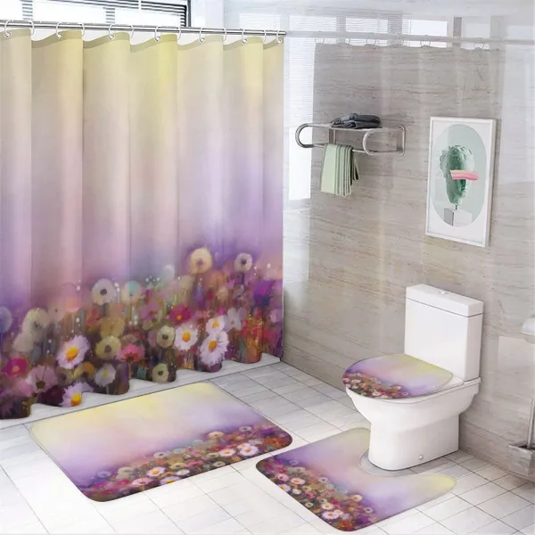 Different Blossom Types on a shower curtain